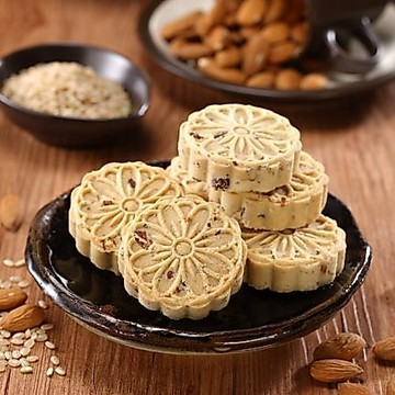 杏仁餅4盒組(264g/盒，12入/盒)/下午茶點心零食/純素可食/真材實料/不含麵粉/杏仁堅果/誠選良品/東森