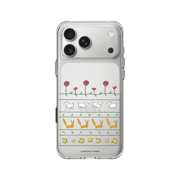 iPhone 17 Pro Max Clear Case（相機按鈕） 透明 - Le Petit Prince 小王子 - 條紋 - 圖樣