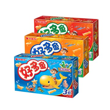 【蝦皮直營】韓國orion好麗友 好多魚餅乾90g-海苔口味 烤蝦口味 烤雞口味 1盒3包 (部分即期)