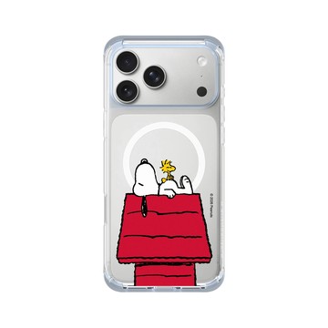 iPhone 17 Pro Max ClearX (MagSafe 兼容) 冰透藍 - 史努比 Snoopy - Snoopy的慵懶時光