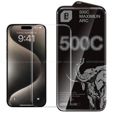 iPhone 15 Pro Max 貼 LB iPhone 15 Pro Max 防指紋電鍍加強版3D曲面玻璃貼