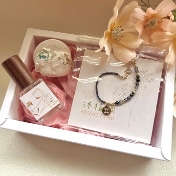 風語呢喃 x 雙子座思緒流動半邊繩晶礦手串香氛禮盒