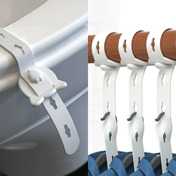 台灣現貨?? 多功能貓頭馬桶提蓋器 衣架掛勾 馬桶掀蓋器 馬桶蓋把手 馬桶蓋不沾手 綑綁 線材 收納 理線器｜丹丹悅生活