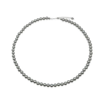 潮流控必備單品 【Poesie】MIRAGE 水晶珍珠925純銀鎖骨項鍊_珍珠6mm