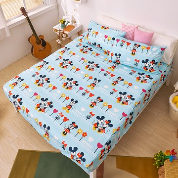 Disney 迪士尼 迪士尼系列 05030144  床包 + 枕套x2  雙人  米奇小花園