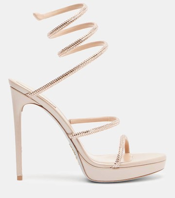 Rene Caovilla Cleo embellished satin sandals
