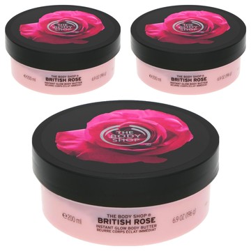 THE BODY SHOP 美體小舖 修護身體滋養霜 玫瑰  200ml  3罐