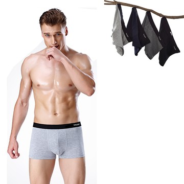 PUSH!男士透氣親膚內褲平口褲四角褲內褲中腰款(4入裝)F24