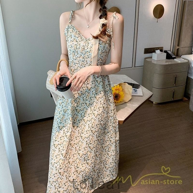 キャミソールワンピース レディース マキモ丈ワンピース シフォン ワンピース ロング丈 キャミワンピ 花柄 ノースリーブ ロング Aライン 夏 ドレス 通販 Lineポイント最大get Lineショッピング