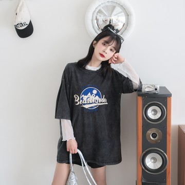 現貨~BEASTYODE印花寬鬆水洗短袖上衣【CL252051】DesireShop