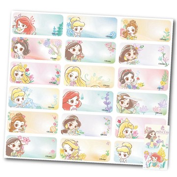 免運 大份量 正版防水姓名貼 可愛公主 公主 迪士尼  款式最多 送專屬收藏夾貼紙 卡通姓名 防水貼紙