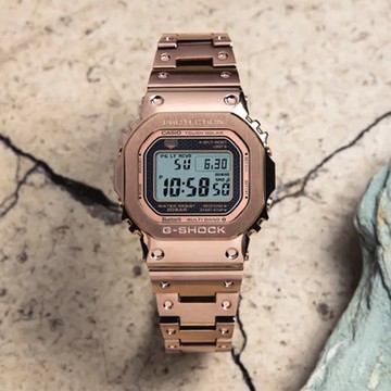 CASIO卡西歐 G-SHOCK 太陽能藍芽連線電波手錶 母親節送禮首選 GMW-B5000GD-4