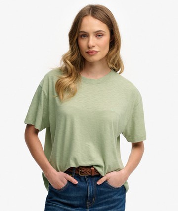 Superdry Women's Studios Crew T-shirt Green Size: 12