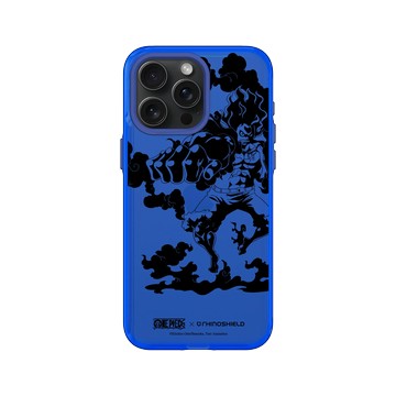 iPhone 15 Pro Max Clear 激光藍 - 航海王 One Piece - 復刻系列-魯夫 四檔大蛇炮