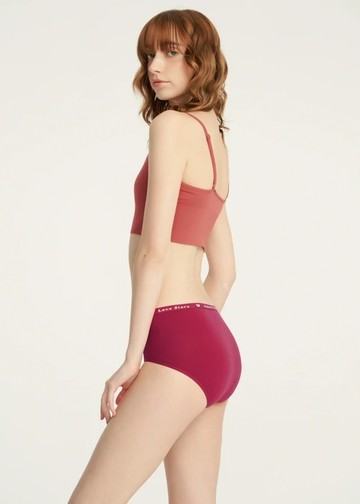 Rosé Heart．高腰三角內褲(熱戀紅-Love緊帶)