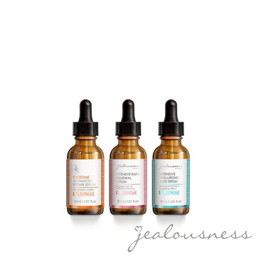 【新品】熱銷精華30ml組(外泌體修復再生精華+杏仁酸淨痘精華/液態三重酸煥膚精華擇1+超水感玻尿酸保濕精華)