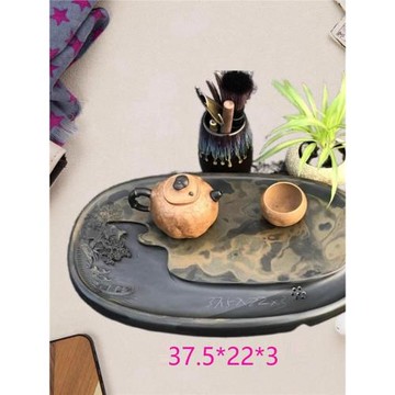 歙硯原石硯臺茶盤石材料中式高檔復古風茶海功夫茶具天然精品茶臺