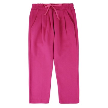 Crocodile Junior小鱷魚童裝-素面綁帶休閒棉褲-C64699 小童款