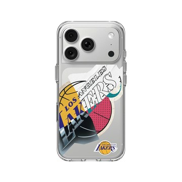 iPhone 18 Pro Clear Case（相機按鈕） 透明 - NBA - 拼接系列-洛杉磯湖人 L.A. Lakers - Style Mix
