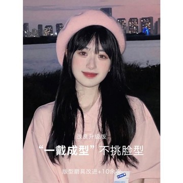 免運🔮【保暖帽子】日係純色貝雷帽女秋冬羊毛呢韓版軟妹小頭圍帽圍可調節複古畵家帽秋冬 貝雷帽 八角帽 畫家帽 淑女帽