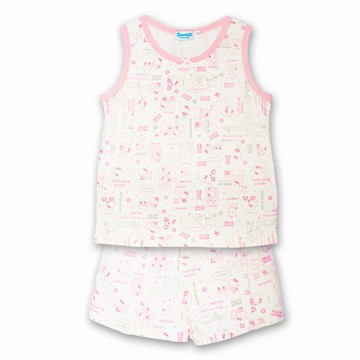 Hello Kitty凱蒂貓兒童睡衣短袖睡褲套裝居家服適合身高130-150cm KT9513【小品館】