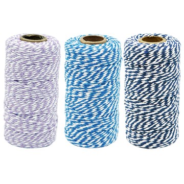 Donna&deco Rio 麻繩包裝繩3件組  90m  淺紫色 + 天空藍 + 深藍色  1組