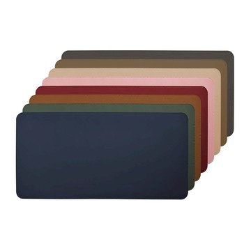 雙色皮革 大尺寸 辦公桌墊/滑鼠墊/餐墊(50x100cm) 茶褐+奶茶