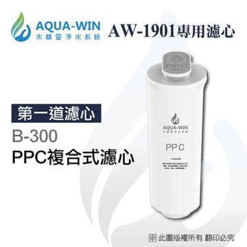 【AQUA-WIN 水精靈】AW-1901拋棄型PPC複合式濾心(B-300)