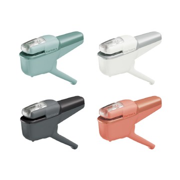 KOKUYO 無針訂書機(10枚)-鮭魚粉/藍綠/黑