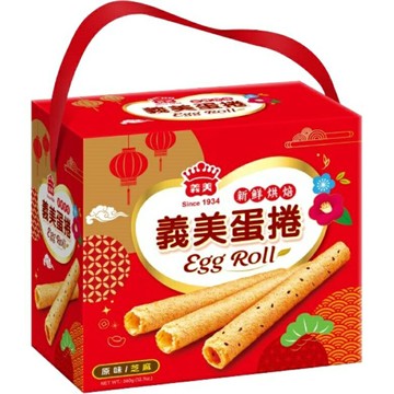 義美 蛋捲禮盒-吉利款(原味/芝麻 360g) [大買家]
