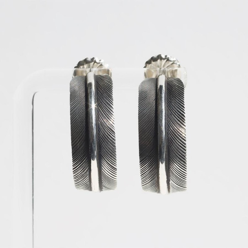 HARPO アルポ NAVAJO FEATHER HOOPS EARRINGS BO217 ナバホ