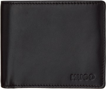 HUGO 黑色 Logo Details Billfold 钱包