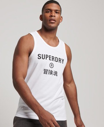 Superdry Men's Men's Code Core Sport Vest White / Optic - Size: L