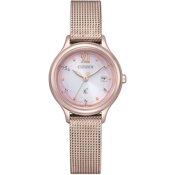 CITIZEN 星辰 xC 代言人廣告款光動能米蘭帶氣質腕錶/花嫁限定款/28mm/EW2638-56Z