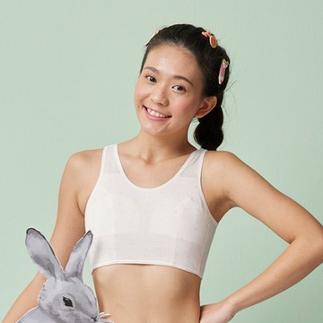 嬪婷-學生系列-甲殼素 S-LL第一階段短背心(兔兔粉) BB1097P8