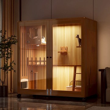 貓別墅寵物櫃貓籠子家用室內貓窩貓屋超大自由空間貓咪房子貓舍櫃