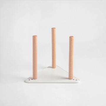 INK鐵製烤漆可調式碗架 白