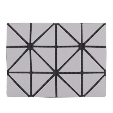 ISSEY MIYAKE 三宅一生  BAOBAO-幾何方格3x4名片夾(淺灰白)霧面
