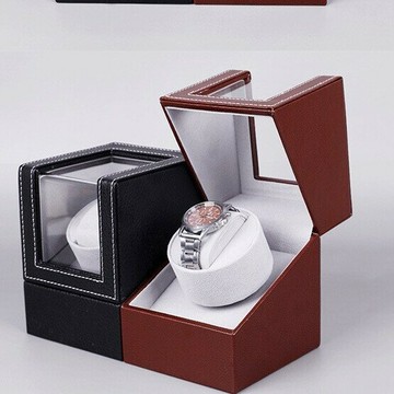 高端PU皮革搖表器自動上鏈高檔1+0馬達盒手表收納展示盒【宜家良品百貨】