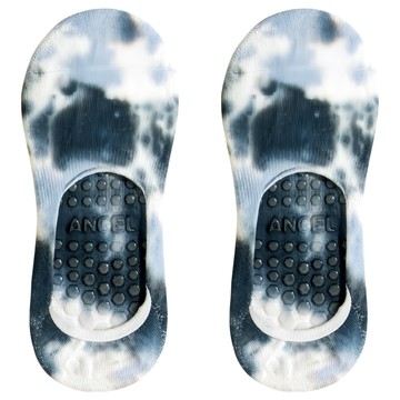 NicoFun 愛定做 紮染淺口止滑瑜珈襪 女襪 FYK24YOGA01 2雙入 23~25.5cm  黑