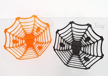 鬼頭網造型糖果盆(隨機出貨)，萬聖節/提袋/佈置/裝飾/擺飾/會場佈置/糖果籃/交換禮物/蜘蛛網/南瓜袋/水果籃，X射線【W436611】