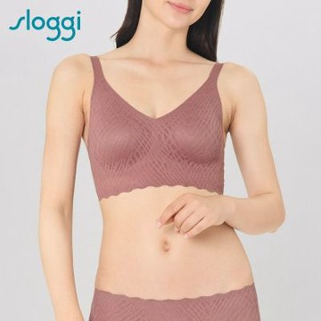 sloggi-ZERO FEEL BLISS零感蕾絲雅致系列V領背心式內衣 巧克甜心