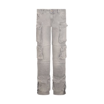 The Attico - Grey Cotton Essie Cargo Jeans