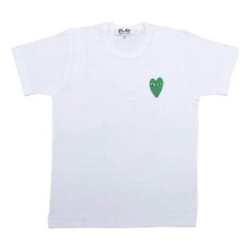 COMME des GARCONS PLAY Basic T-Shirt Green Heart 'White'