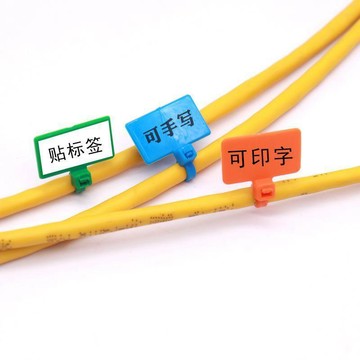 🚀在臺直出 優選直營💛彩色標牌紮帶4*150標籤尼龍束線帶塑料網線標記手寫足量250記號牌