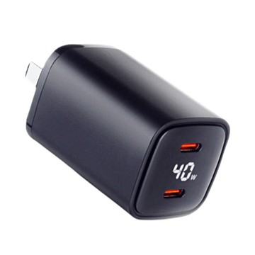 氮化鎵雙口數顯充電器40w超級快充雙PD適用蘋果16華為手機快充頭【Snowbelle優選】