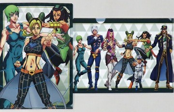 集合新插圖A4透明文件夾2張SET AJOJO的奇妙冒險第六部石之海完結紀念展區in Animate