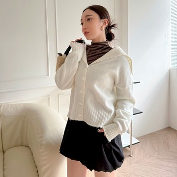 【HARPER】大翻領珍珠釦針織外套 | 現貨  針織外套 翻領 珍珠釦【JTE22348H】