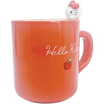 【震撼精品百貨】凱蒂貓_Hello Kitty~日本SANRIO三麗鷗 KITTY陶瓷馬克杯260ml-杯緣趴趴*27388