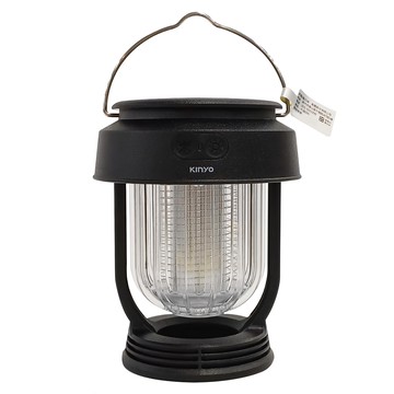 Kinyo 無段式太陽能兩用捕蚊燈 附充電線 240g 100 x 125mm 黑色  KL-6054